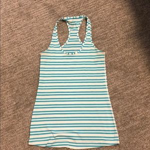 Cool Razorback Lululemon Tank - stripe size 6